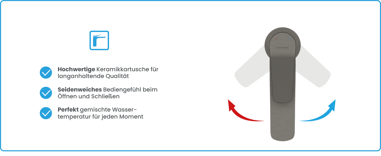 Змішувач для умивальника Bächlein Aldeya чорний матовий, з монтажним комплектом, для накладних умивальників