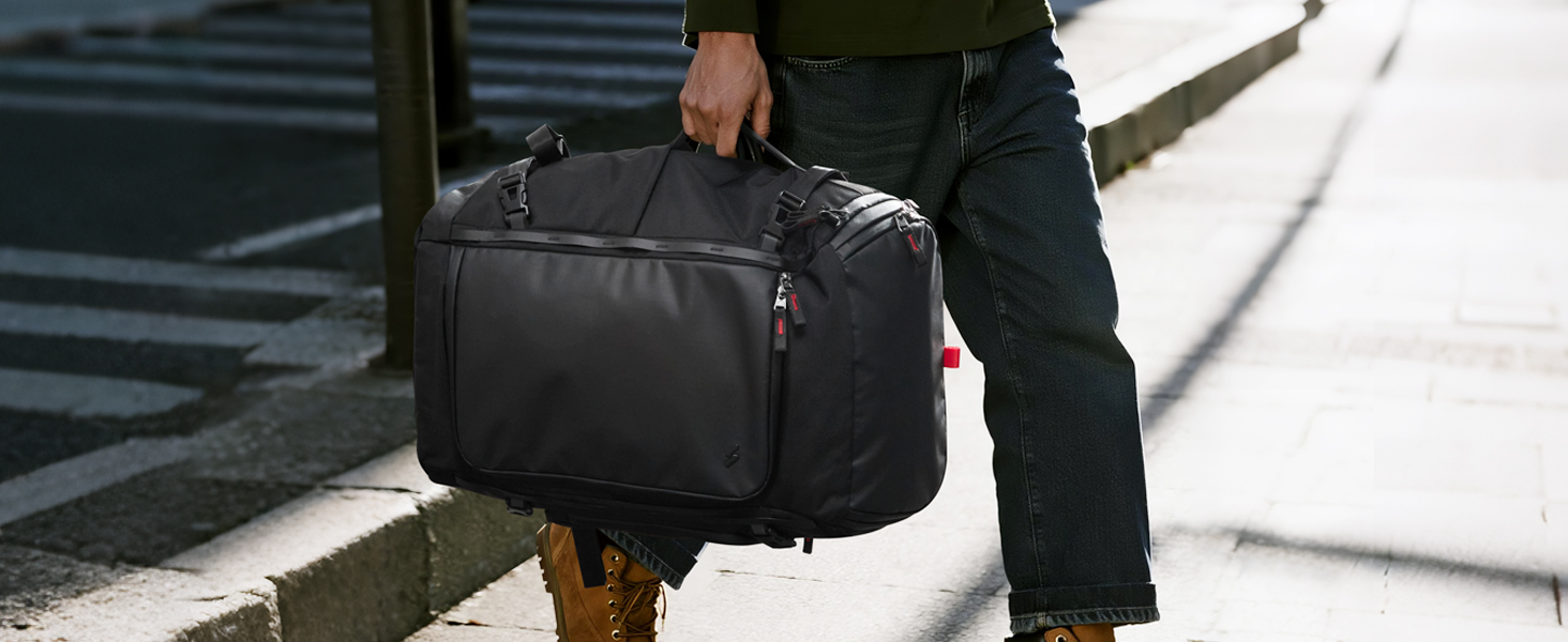Дорожній рюкзак Inateck 40Л, містка сумка для подорожей та ручної поклажі, сумісна з TSA, чорний