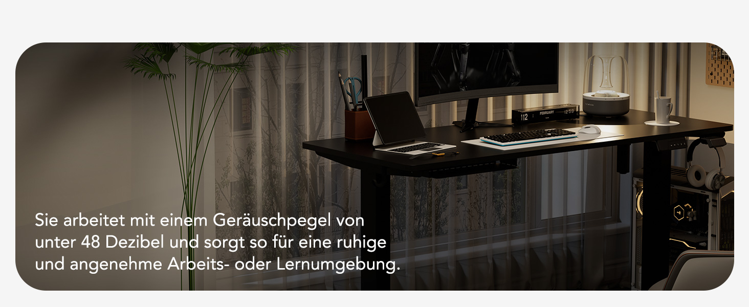 Регульований стіл 60x110 см, електричний з пам'яттю та захистом від зіткнень, висота 70–117 см, для офісу, дому та геймінгу (білий). Також доступний розмір 140x60 см (чорний)