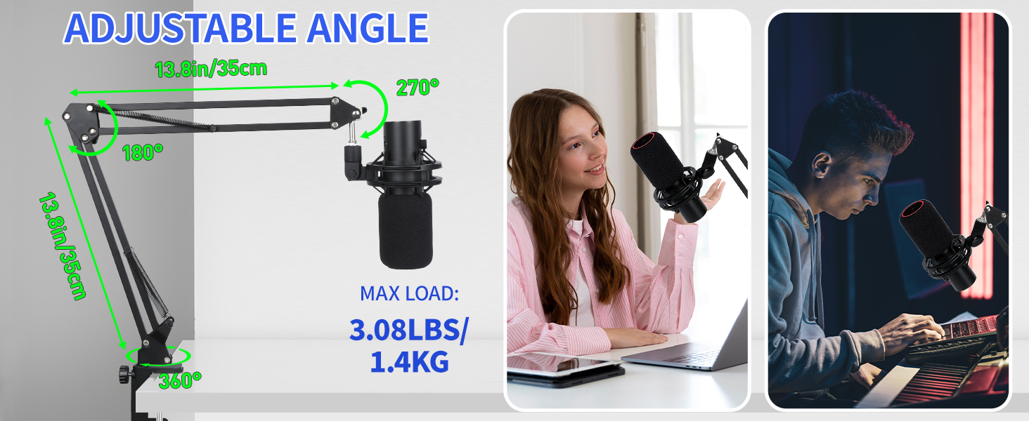 Стійка для мікрофона HyperX QuadCast з поп-фільтром та тримачем YOUSHARES для QuadCast S, Blue Yeti, Razer Seiren Mini V3