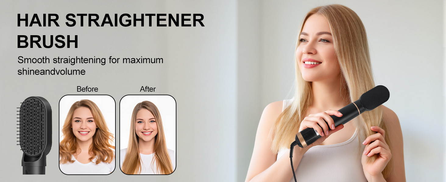 Hairstyler 5 в 1: Професійний набір для укладки волосся з автозавитками, феном, йонною щіткою, випрямлячем та щіткою для об'єму. Для всіх типів волосся.