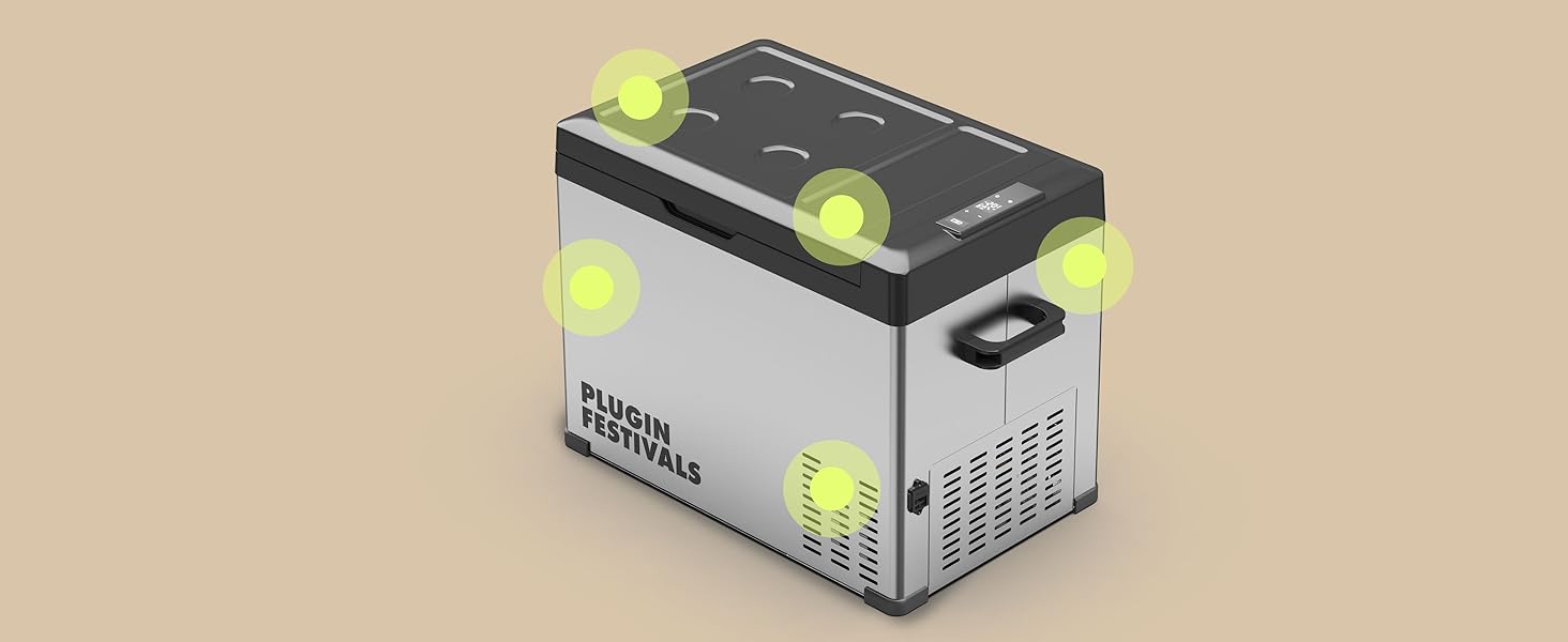 Електрична холодильна сумка Plug In Festivals - компресорна сумка-холодильник -20°C, 12V/230V, 40 літрів