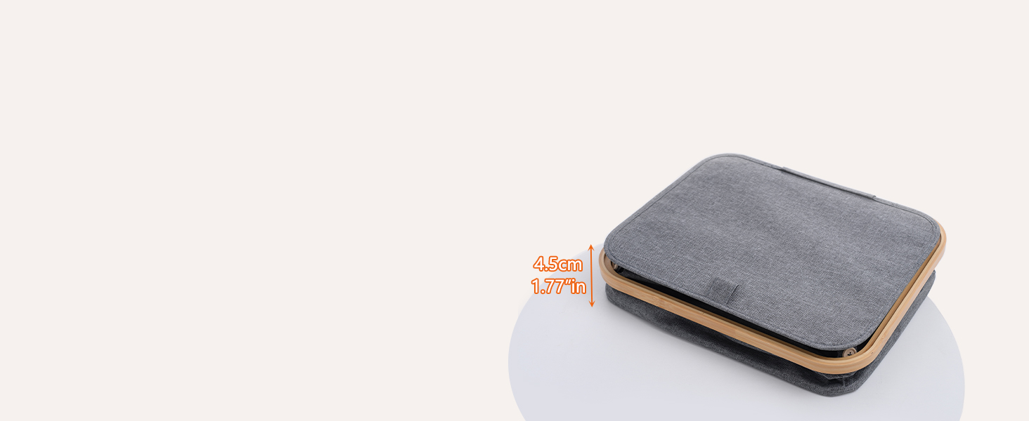 Кошик для білизни з кришкою 70л, вузький, з бамбуковими ручками та внутрішньою кишенею, складний, портативний, для пральні, йоги, темно-сірий 70л