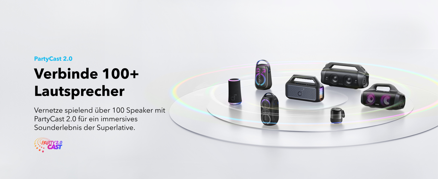 Soundcore Boom 2 - Портативна Bluetooth-колонка, 80W, сабвуфер, BassUp 2.0, 24 години, IPX7, LED, USB-C, BT 5.3, Чорна
