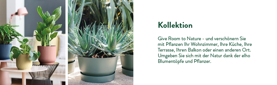 Горщик для квітів Elho Brussels Rund Rollen 35 - Чорний/Антрацит, 35 см, з роликами, з переробленого пластику