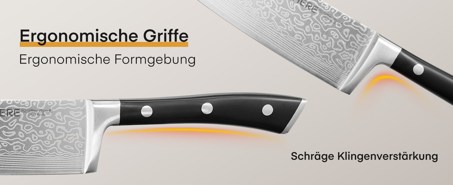 Набір кухонних ножів Messerblock 6 шт. з поворотним блоком 360°, сталь 5Cr15, з точилкою та підставкою для телефону