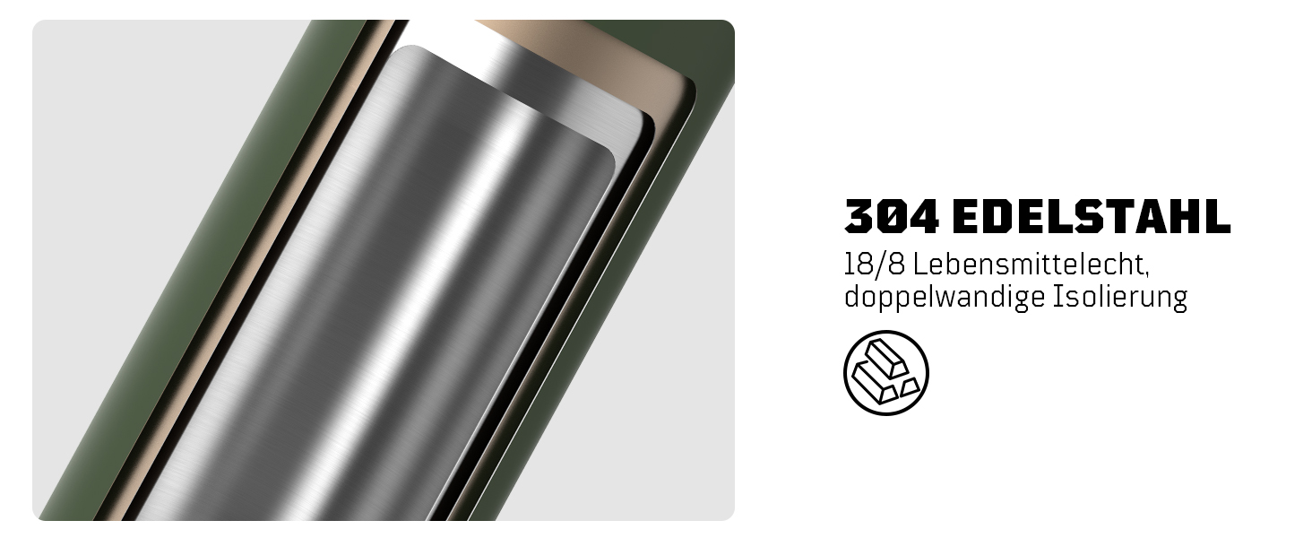 Фляга спортивна OneTigris Edelstahl 0.9л (32oz) - ізольована, для велосипеда, кемпінгу, йоги, спортзалу, страйкболу, зелена