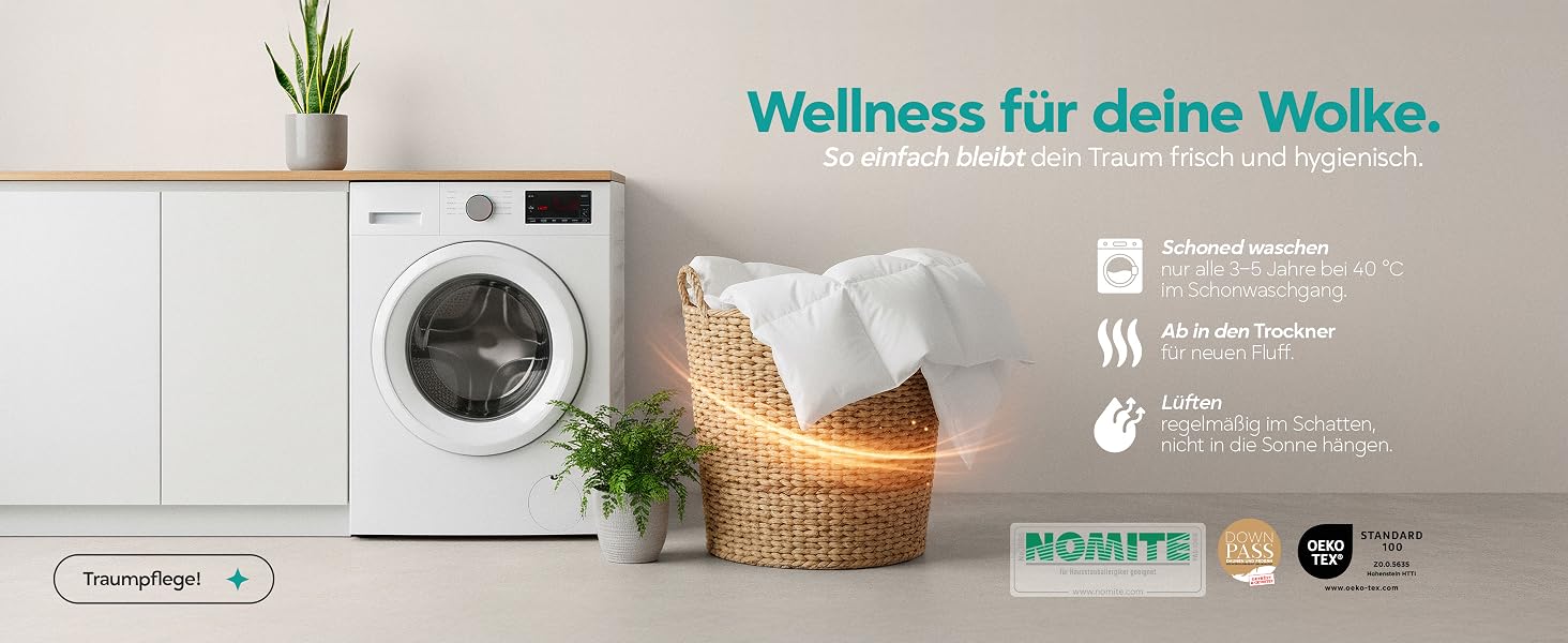 Зимова ковдра з пуху 135x200 см (90% пух), Made in Germany — преміум якість