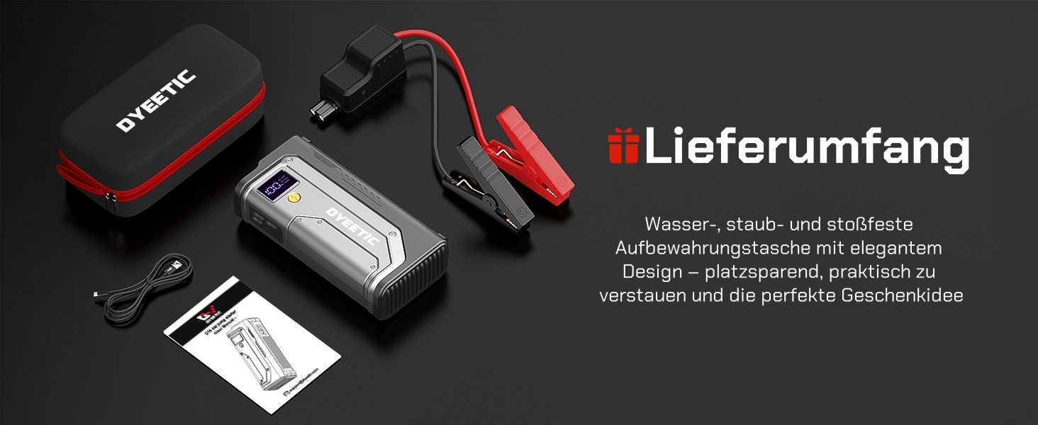 Powerbank Starthilfe 7000A: Автомобільний пусковий пристрій для 12V авто, бензин та дизель (до 12.0L), з LED ліхтариком та USB зарядкою