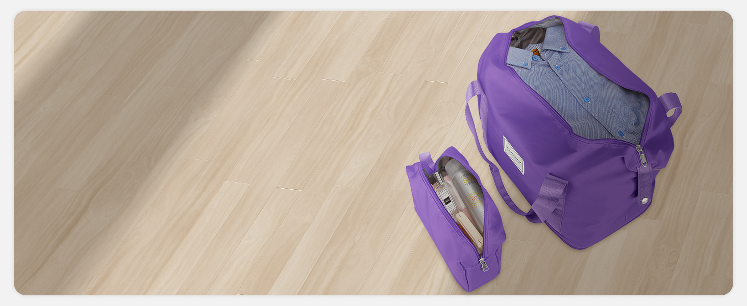 Набір валіз LARVENDER 6 шт. з твердим корпусом, легкий ABS, розширюваний, з TSA-замком, ручна поклажа, з сумкою та косметичкою, білий/коричневий