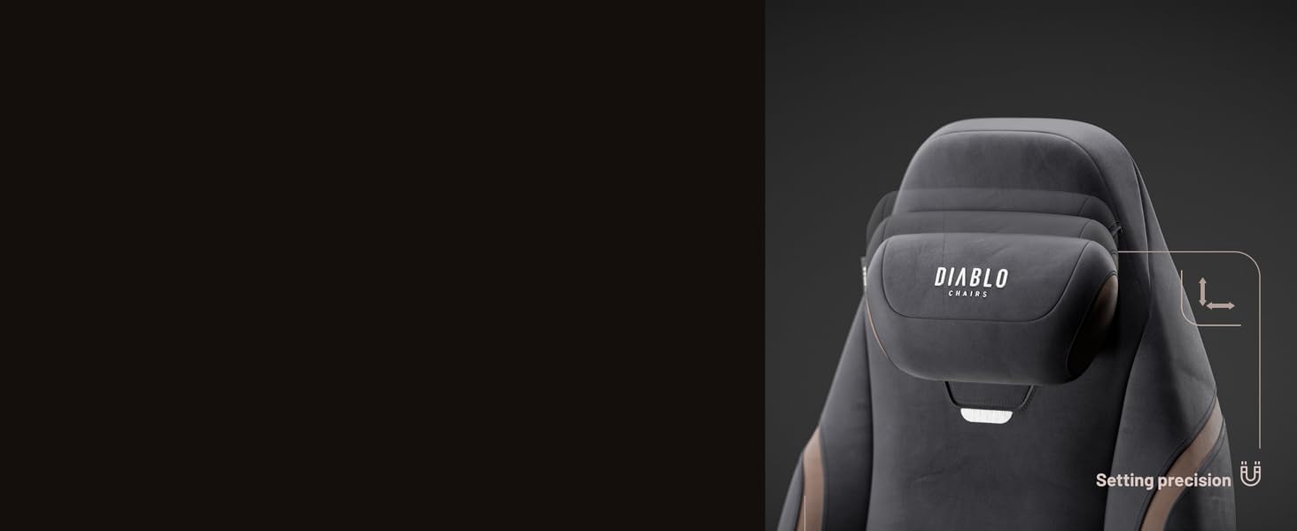 Ігровий крісло Diablo X-Eye 2.0: комфортний офісний стілець з регульованою підголівником та підлокітниками, чорний | Макс. 140 кг