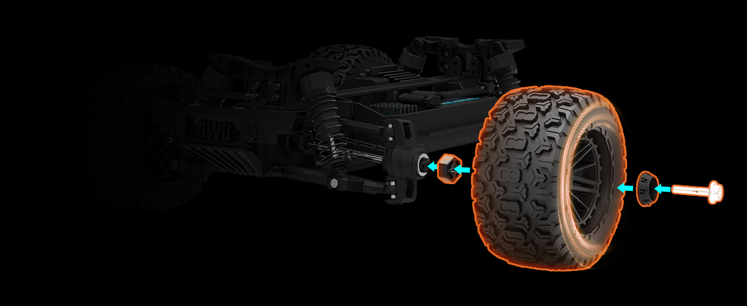 Радіокерований позашляховик Haiboxing 1/18 4WD 36 км/год - RC Monster Truck для дітей та дорослих 18859E