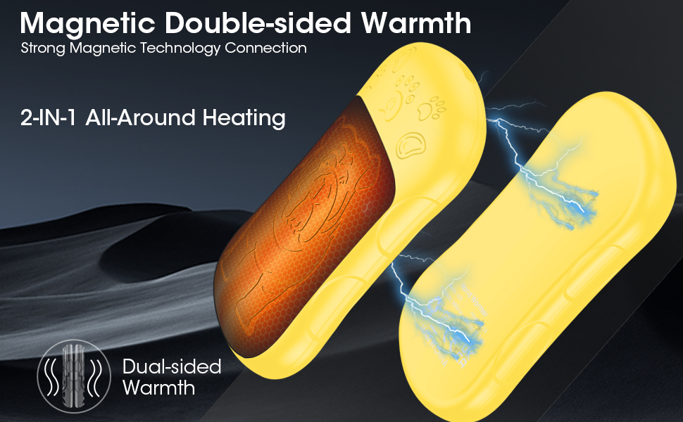 Електричні грілки для рук, 2 шт. 6000mAh, акумуляторні, багаторазові, для активного відпочинку, спорту, полювання, гольфу, кемпінгу, теплий подарунок для жінок, чоловіків, дітей (жовті)