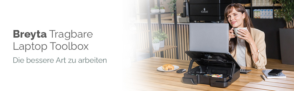 Підставка для ноутбука Fellowes Breyta™ 2-в-1 з сумкою, регулювання висоти, чорна, екологічна