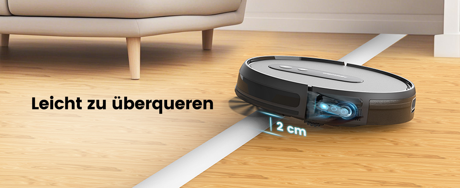 Робот-пилосос AIRROBO P25: потужність 2800Pa, для тварин, керування через додаток, 120 хвилин роботи, з пультом, чорний