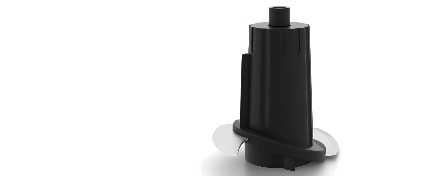 Подрібнювач WMF Küchenminis Cromargan матовий, компактний електричний подрібнювач з однією кнопкою, контейнер 0.3л, 65 Вт, пластик