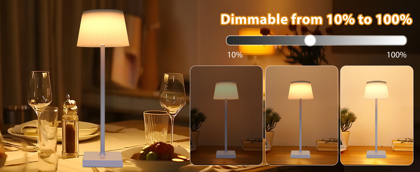 LED лампа Aigostar на акумуляторі, торшери бездротові, торшер з сенсорним керуванням, регулювання яскравості, 3 колірні температури, нічник IP54 вологостійкий для дому та саду, спальня, вітальня, ресторан, сад - (фіолетовий)