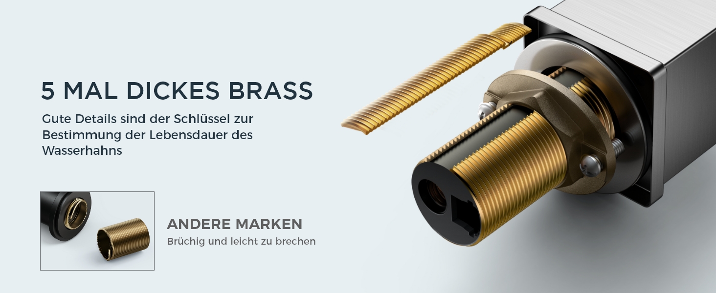 Змішувач для ванної кімнати Forious, водоспад, одноручний, хром, висота виливу 80 мм, економія води та енергії