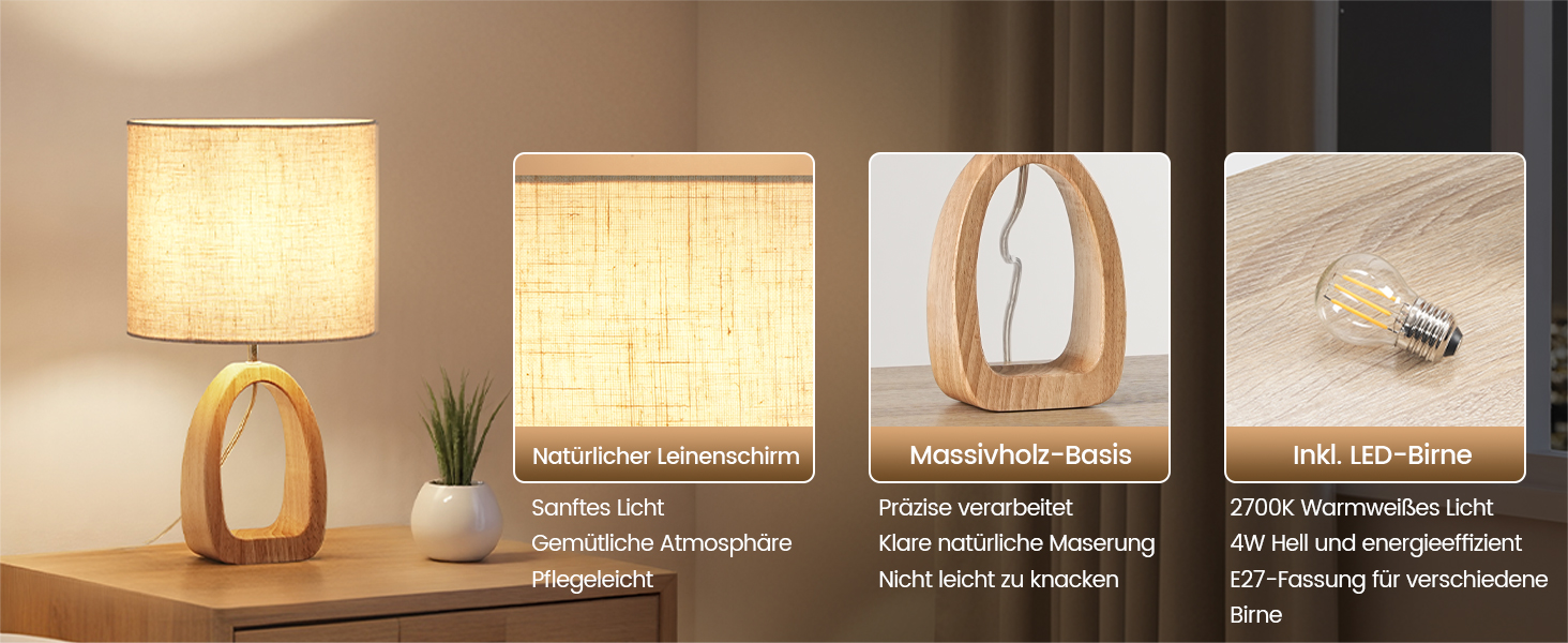 Дерев'яна торшерна лампа GOEBLESON для спальні, вітальні, готелю. Сучасний дизайн, кольор сірий, E27, LED 2700K, кільцева форма, ZME07TLD05N1