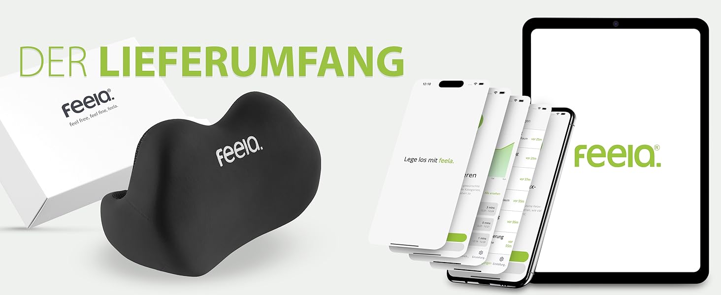 Подушка для спини Feela® для офісного крісла | Ергономічна подушка для попереку для дому, офісу або підтримки спини вдома (Чорний)