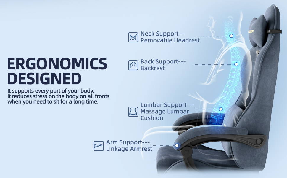 Ігровий крісло Ferghana Ergonomiczne: комфорт та стиль для геймерів (сірий)