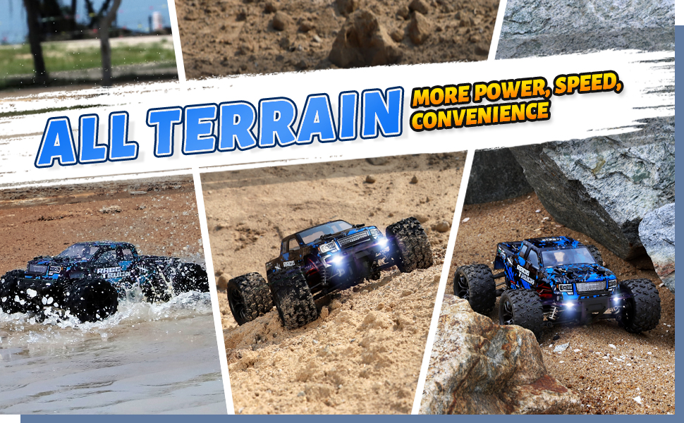 Радіокерований монстр-трак HAIBOXING 1/18 4WD 36 км/год, водонепроникний, 2.4 GHz, RTR з акумулятором 7.4V для дітей та дорослих