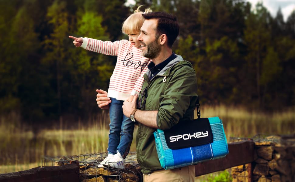 Ковдра для пікніка SPOKEY Waterproof Leaf 210 x 180 см - зручна, легка та складна ковдра для кемпінгу, практична термоковдра для кемпінгу на свіжому повітрі, походів, сімейної вечірки, ідеально підходить для пляжу та лісу