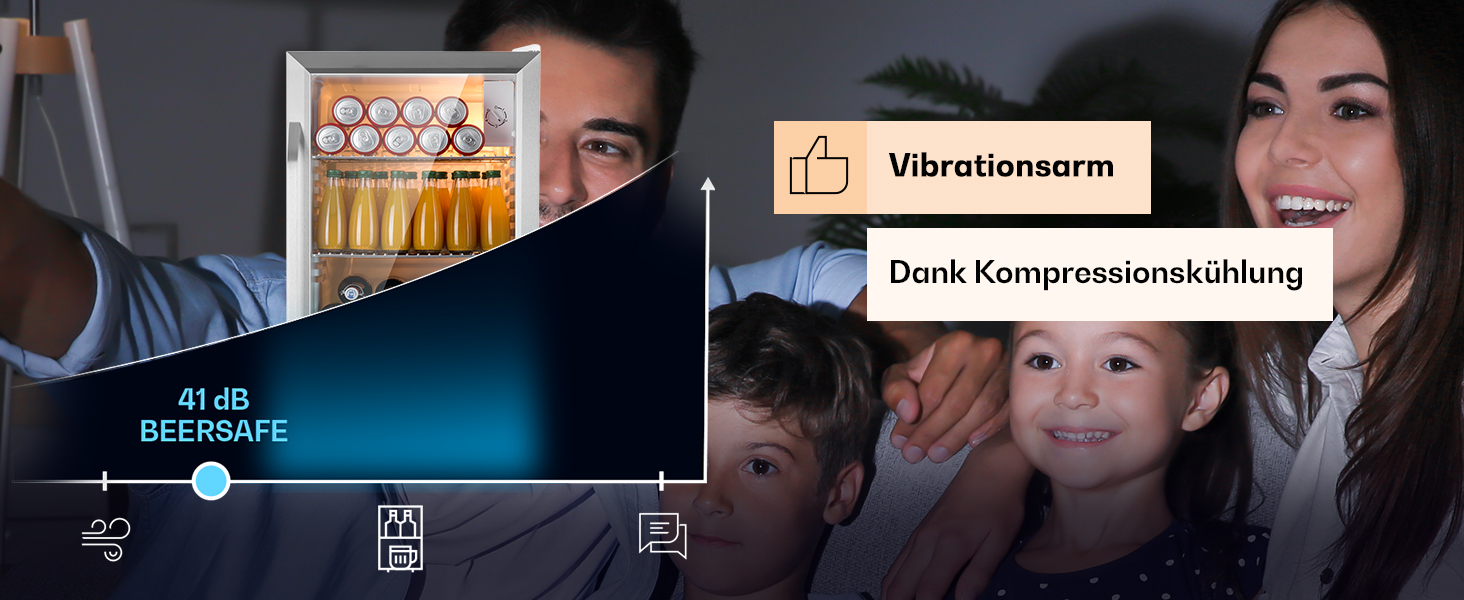 Klarstein Getränkekühlschrank: компактний міні-холодильник для напоїв (80 л, срібно-білий)