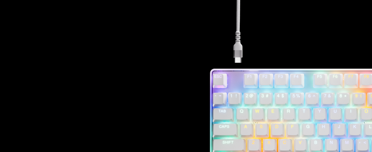 Клавіатура SteelSeries Apex Pro TKL Gen 3 для геймінгу з перемикачами Hall Effect та OmniPoint 3.0 - регульована чутливість, пресети для ігор, захист від зносу, німецька QWERTZ (Nordisch QWERTY), бездротова, біла