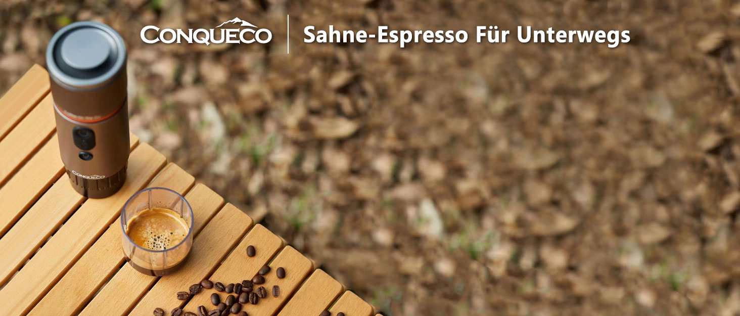 CONQUECO Портативна Еспресо-машина: Електрична кавомашина 12V для авто та подорожей. Сумісна з капсулами NS та меленою кавою (Сірий, 3 шт.)