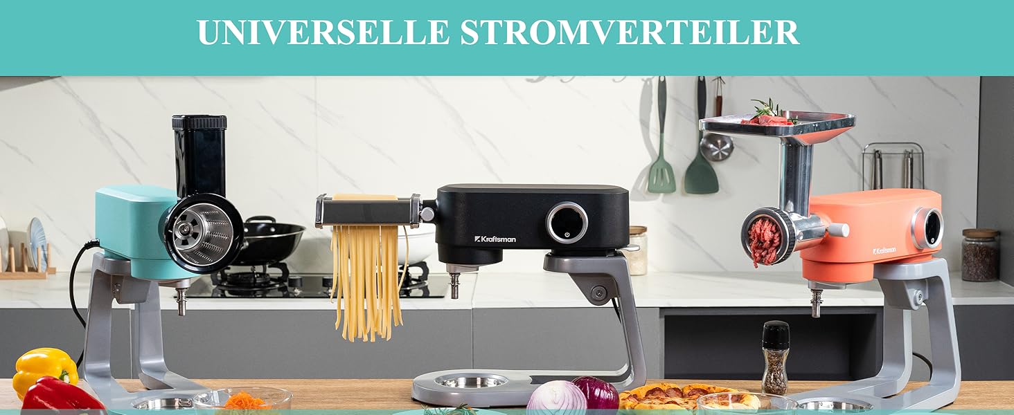 Кухонна машина 5л для замішування тіста: хліб, піца, з таймером, 8 швидкостей, нержавіюча чаша, гак, вінчик, міксер (блакитна)