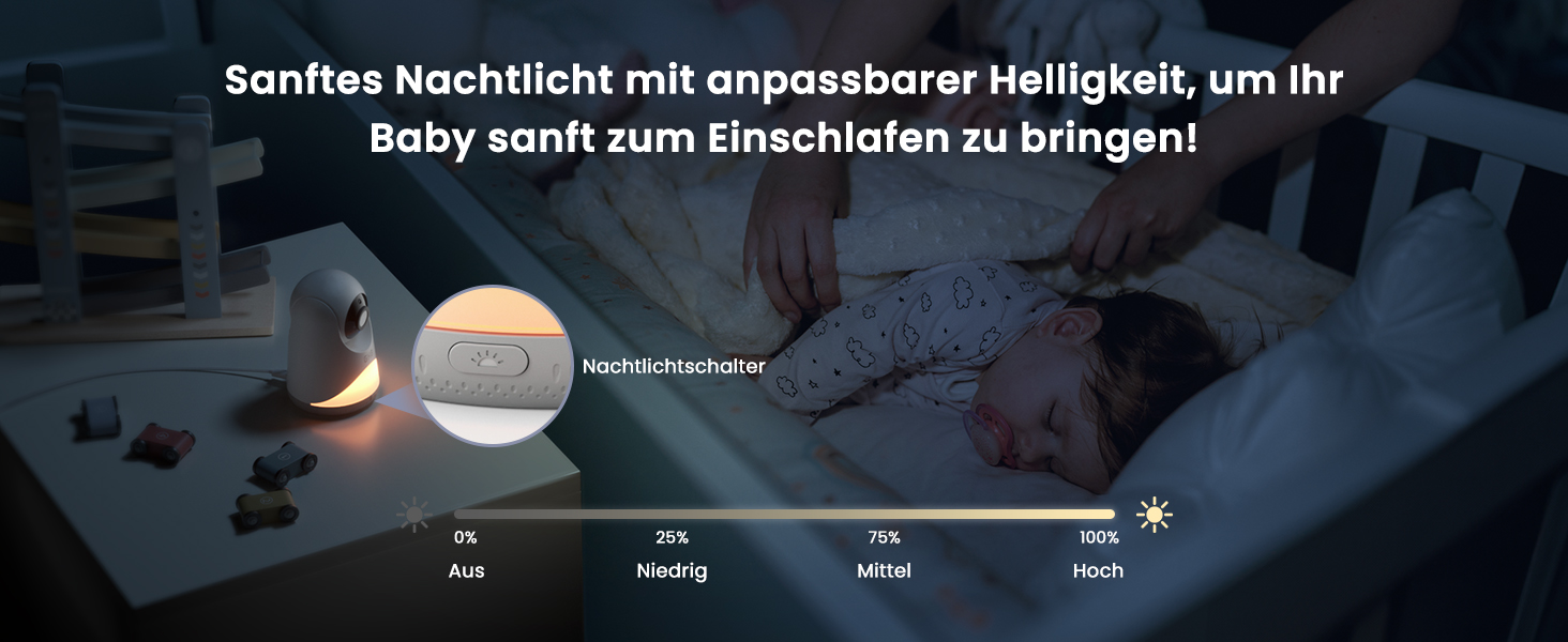 Відеоняня GHB з камерою 5'' HD IPS, 720P, 3050mAh, VOX, Zoom 3X, Нічне бачення, Зв'язок, 8 колискових, Підтримка 4 камер