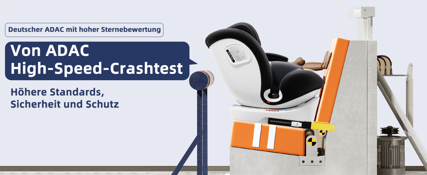 Автокрісло Fourward Baby 360° для дітей 9-36 кг: ISOFIX, 5-точкові ремені, регулювання нахилу, комфорт та безпека (Сірий)