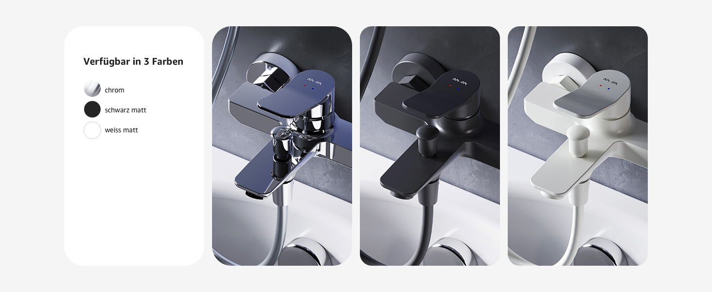 Змішувач для ванни X-Joy X-Joy FXA10022 чорний матовий з виливом, одноручний | Змішувач для ванни та душу