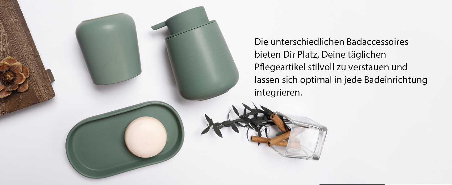 Набір для ванної кімнати блакитного кольору, керамічний аксесуар 3 шт., декоративний набір мильниць, стаканчика для зубної пасти та підставки для прикрас, підходить для ванної, умивальника, готелю