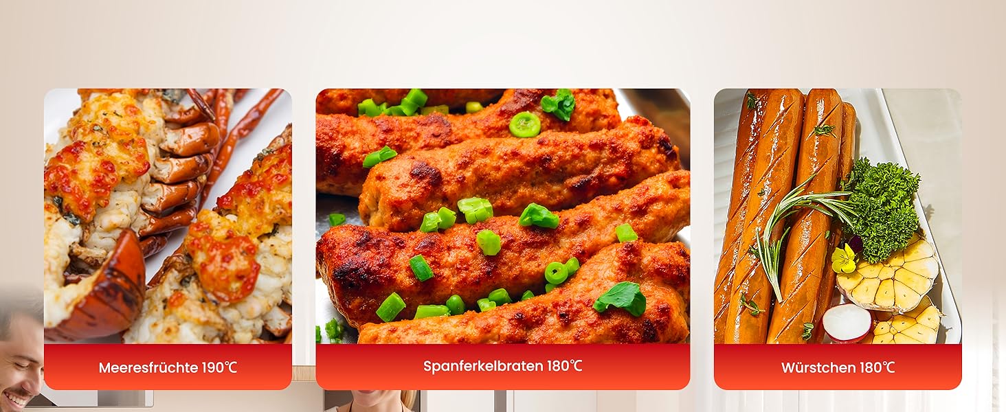 Фритюрниця без олії, 5 л, для 3-5 осіб, ідеальна для любителів м'яса, з регулюванням температури та таймером 24 год, тиха, з антипригарним кошиком та крихкою платформою, зелено-чорна