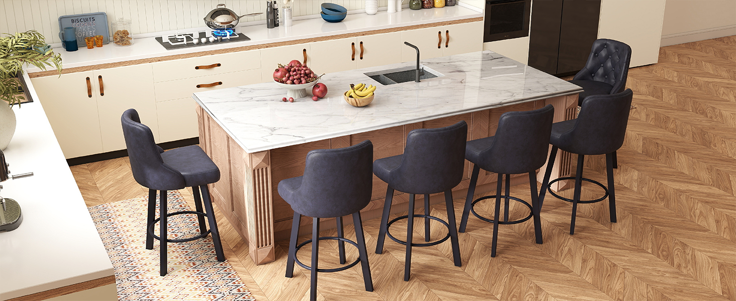 Барні стільці Youhauchair 2 шт., Чорні, регульовані, з підніжкою, 66.5 см, 150 кг