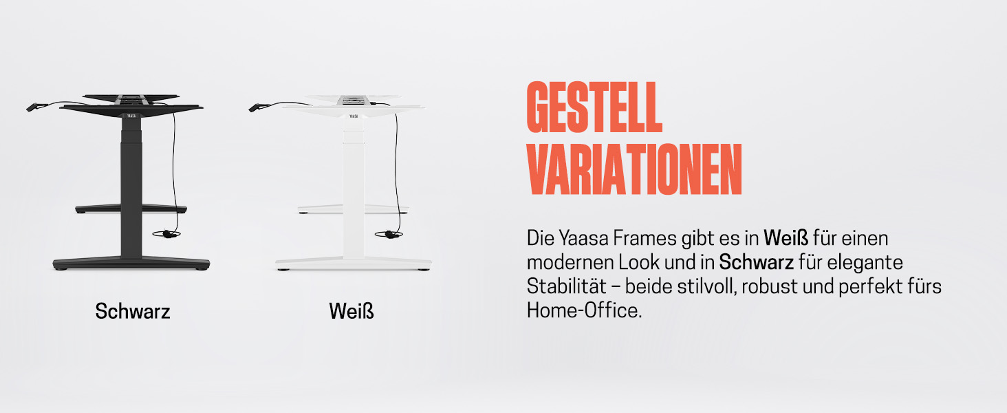 Рамка Yaasa Frame S для столу, регулювання висоти, USB-порт, 2-х рівневий телескопічний механізм, блокування клавішами (білий)