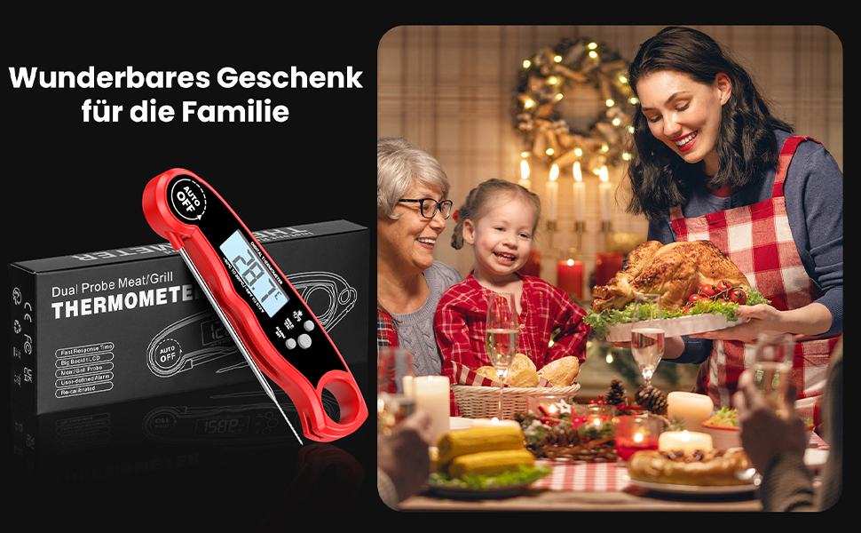 Бездротовий термометр для м'яса Maxtachі з Bluetooth, IP67, 150м для гриля, BBQ, духовки та smoker