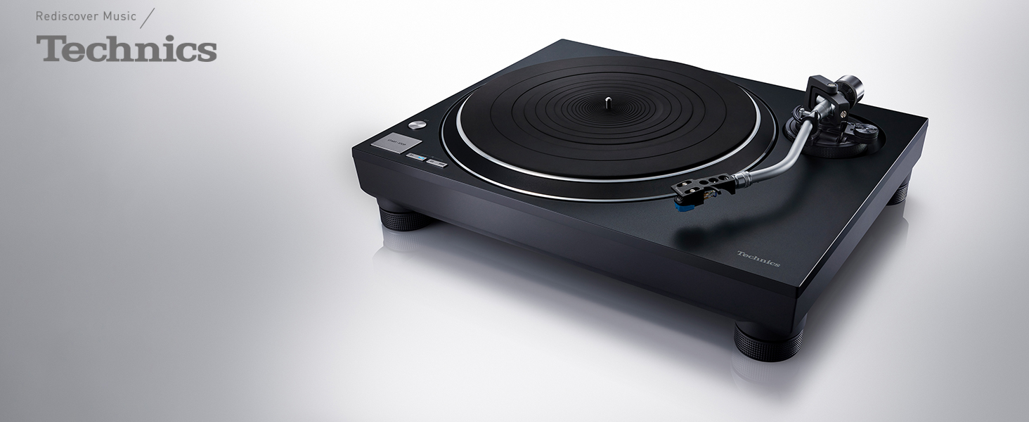 Програвач вінілових платівок Technics SL-100C з прямим приводом, картриджем AT-VM95C, автоліфтом, трьома швидкостями, пилозахистом і PHONO-кабелем, чорний