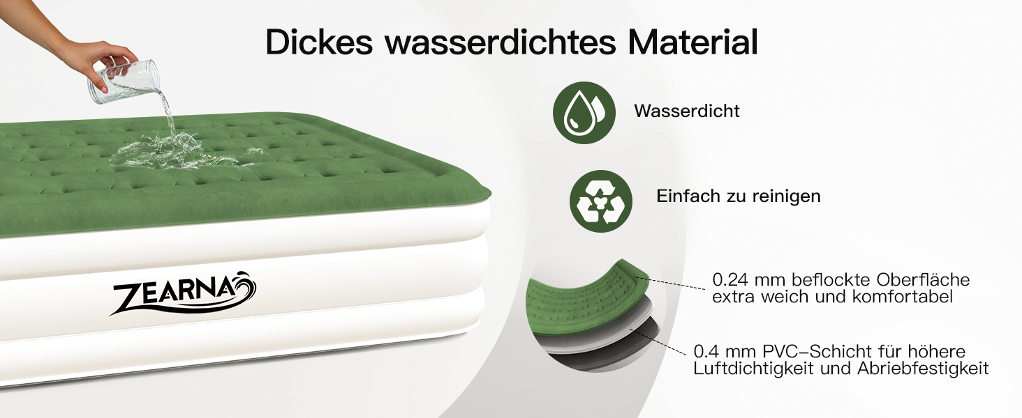 Надувний матрац для двох осіб 203x152x40 см з електричним насосом, самонадувний, для дому