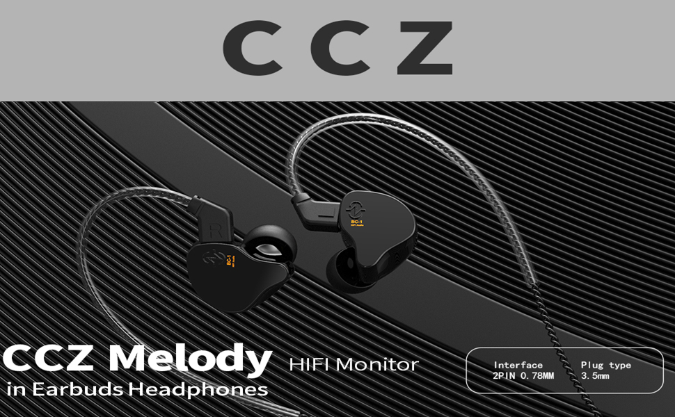 Навушники-вкладиші Yinyoo CCZ Melody, HiFi Bass, 1DD 1BA, Clear Black, без мікрофона