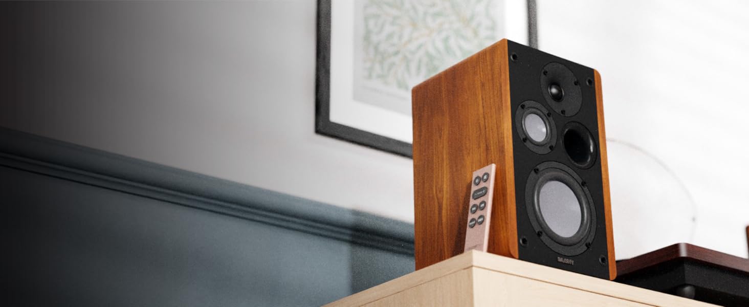 Bluetooth колонка Majority D100 100W HiFi – активна стереосистема з HDMI ARC, Xtra Bass, дерев'яний корпус