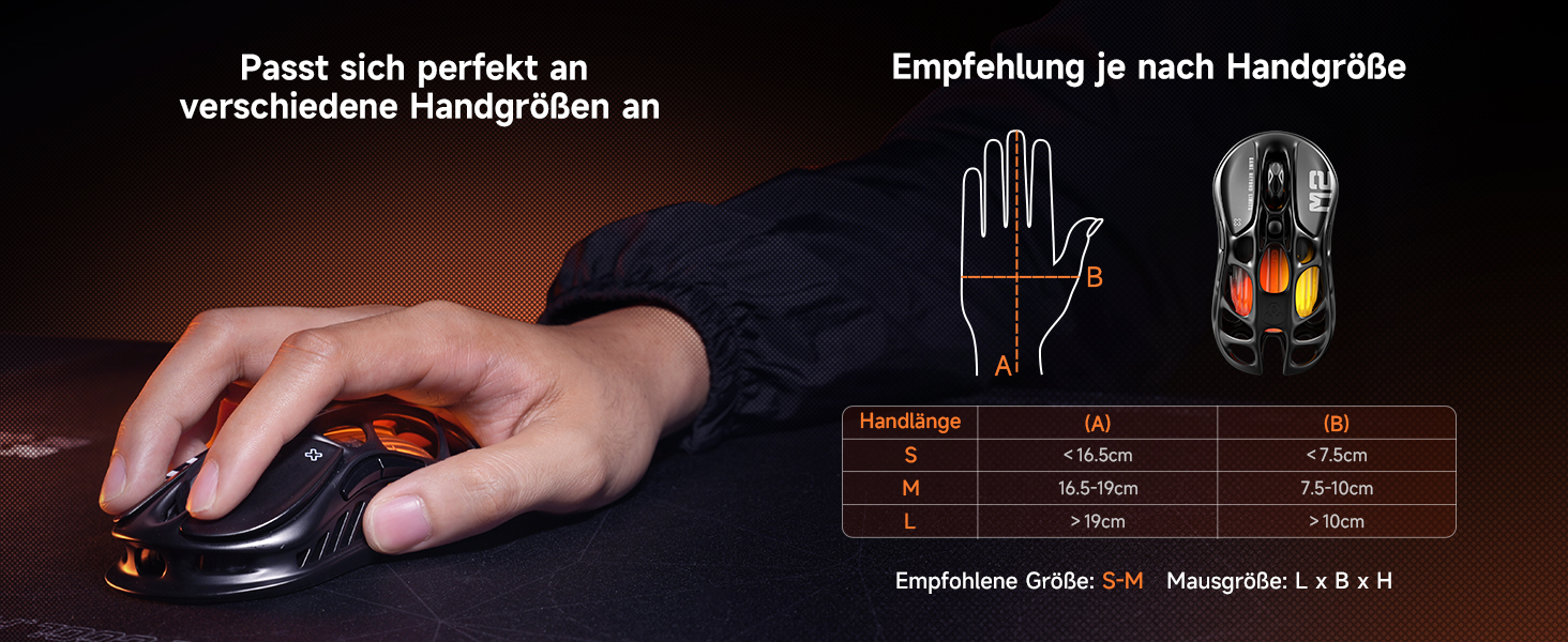 GravaStar Mercury M2 Бездротова Ігрова Миша з 26000 DPI, Сенсор PAW3395, 79г, 5 RGB-режимів, 5 програмованих кнопок, Tri-Mode (2.4GHz/Bluetooth/Кабель), для PC/Mac – Чорний