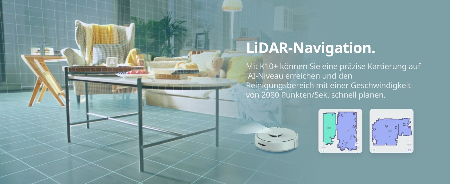 Робот-пилосос SwitchBot K10+ з док-станцією та вологими серветками, тиха робота 45dB, LiDAR-навігація, сумісний з Alexa