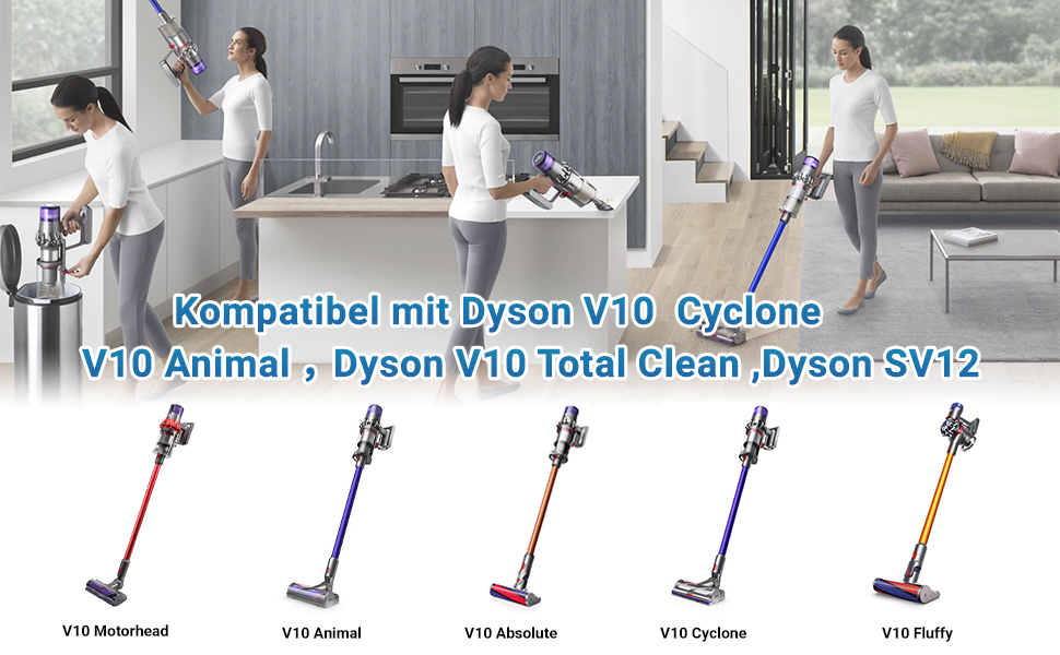 Змінна батарея AIMAX 3900 мАг для Dyson V10 Absolute/Animal/Slim, 25,2 В з гвинтами та викрутками