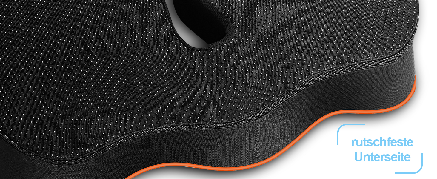 Ергономічна подушка для сидіння з memory foam для офісного крісла та авто, подушка для офісного крісла, авто та home office, знімний чохол, неслизька, M (60–85 кг)