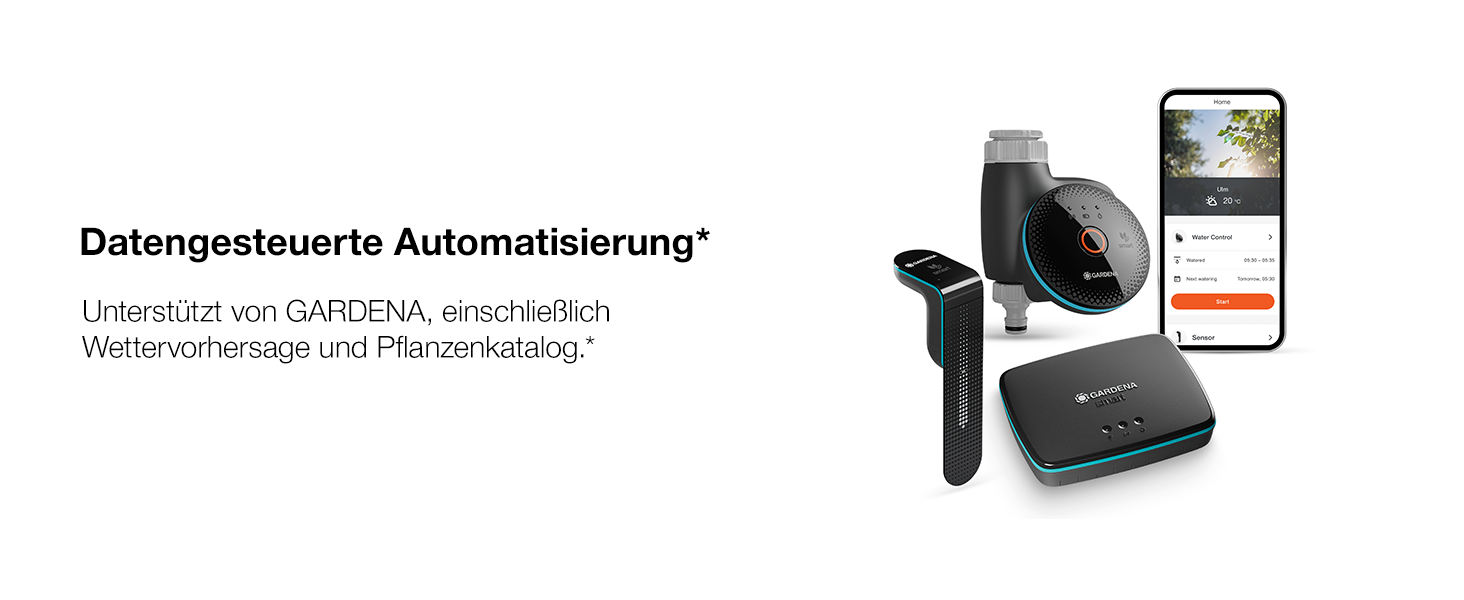 Gardena Smart Water Control 19033-20: Система автоматичного поливу з датчиком та шлюзом для розумного дому