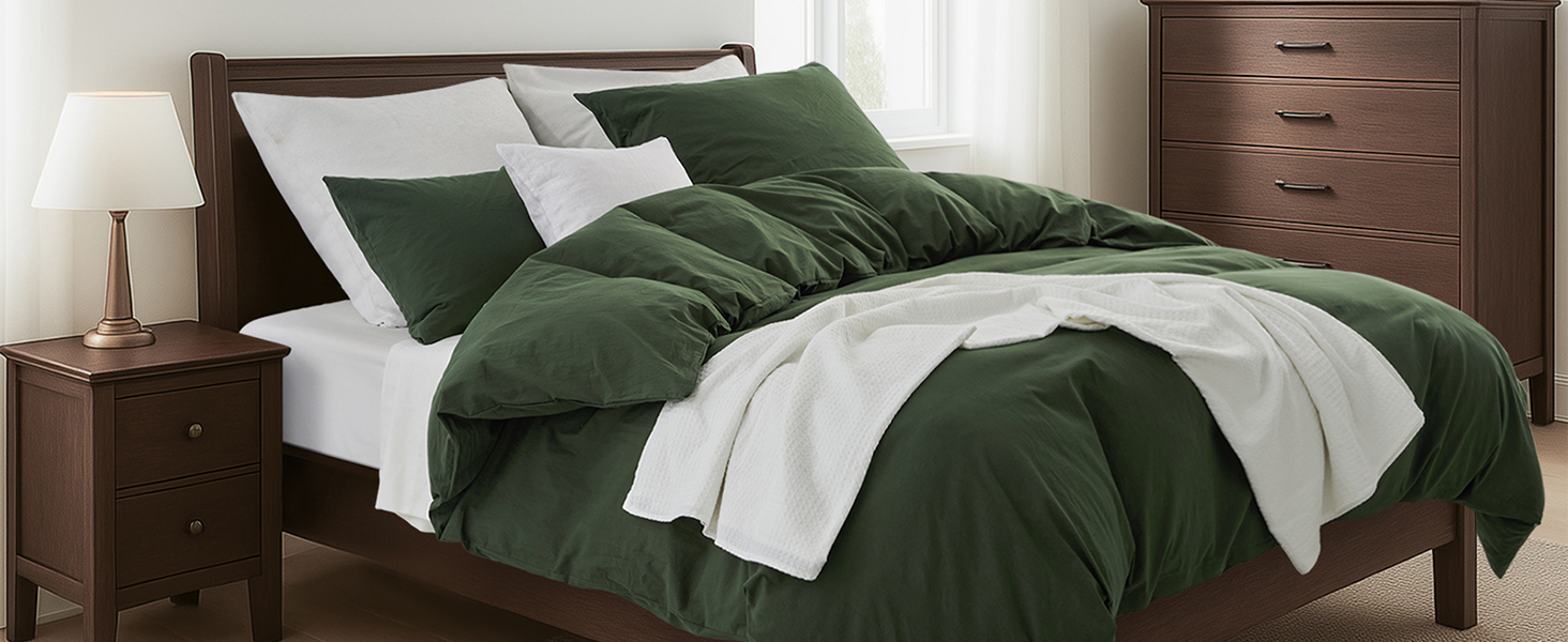 Комплект постільної білизни 200x220 з бавовни, бежевий, суперм'який, 100% бавовна, випрана, з льоноподібною текстурою, ÖKO-TEX, комплект 3 шт. (200x220 + 2 x 80x80)