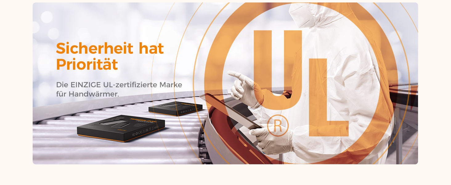 Електричні грілки для рук OCOOPA, 2 шт., водонепроникні (IP45), ергономічні, 18 годин тепла, портативні, для активного відпочинку, гольфу, кемпінгу, морської синьої